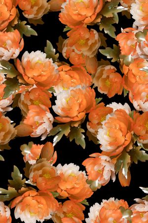 手绘水彩花卉印花华亿平台图片