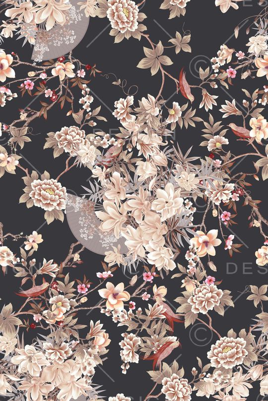 花鸟印花华亿平台图片