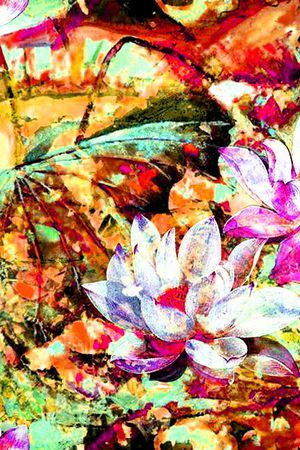 荷花印花华亿平台图片