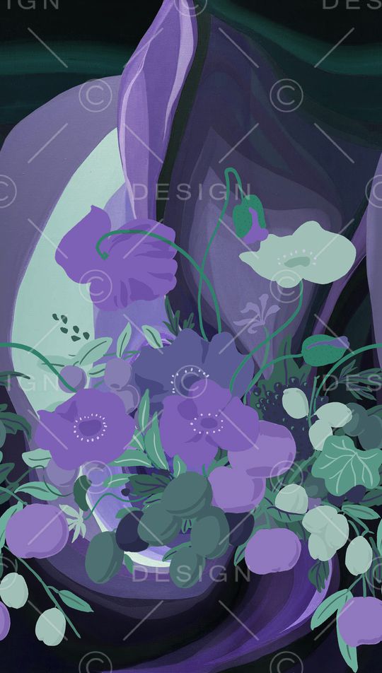 虞美人印花华亿平台图片