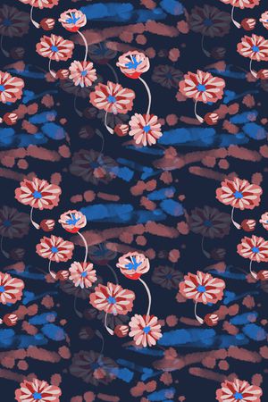 荷花印花华亿平台图片