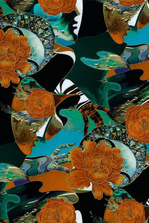 真丝印花华亿平台图片