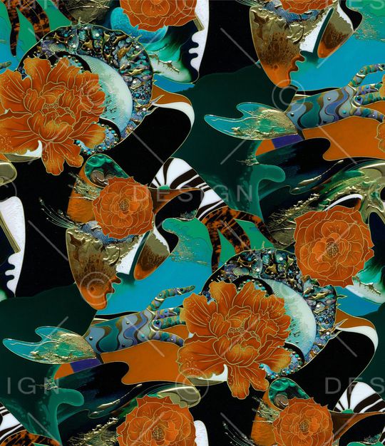 真丝印花华亿平台图片