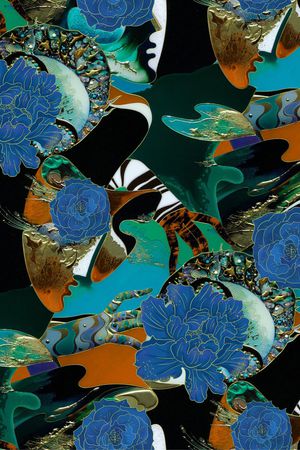 真丝印花华亿平台图片