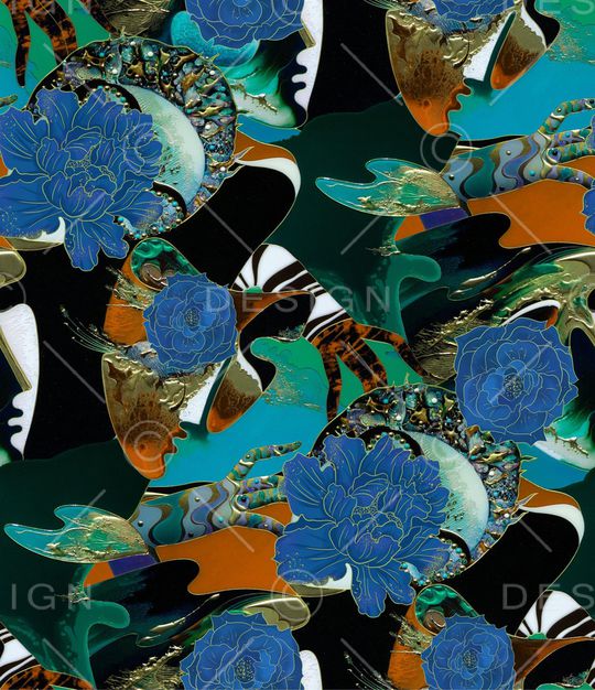 真丝印花华亿平台图片