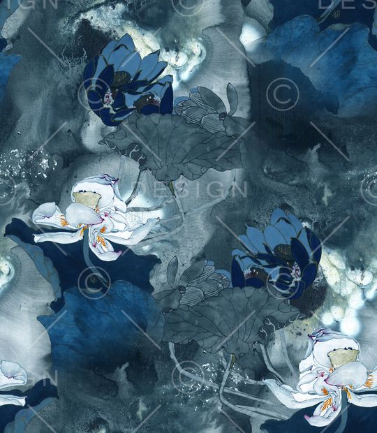 荷花印花华亿平台图片