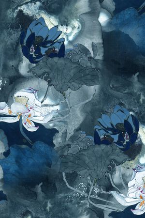 荷花印花华亿平台图片