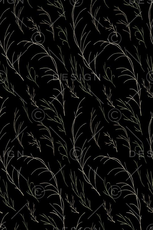 黑底花卉印花华亿平台图片