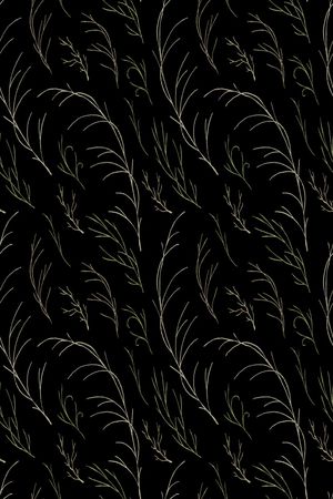 黑底花卉印花华亿平台图片