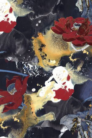 水墨风印花华亿平台图片