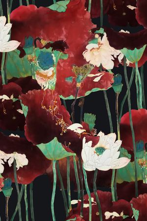 荷花印花华亿平台图片