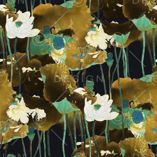 荷花印花华亿平台图片