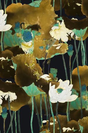 荷花印花华亿平台图片