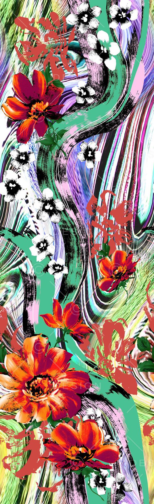 花卉印花华亿平台图片