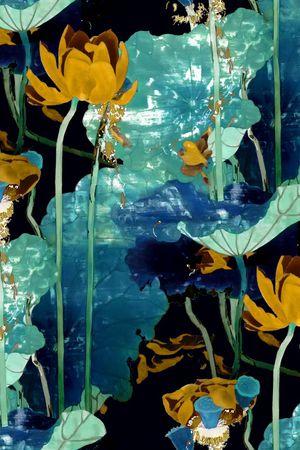 荷花印花华亿平台图片