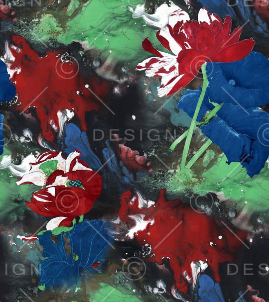 荷花印花华亿平台图片