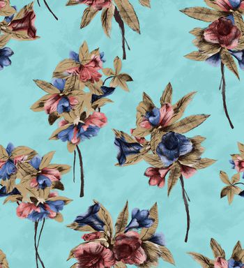 花卉印花华亿平台图片