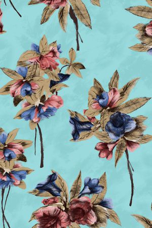 花卉印花华亿平台图片