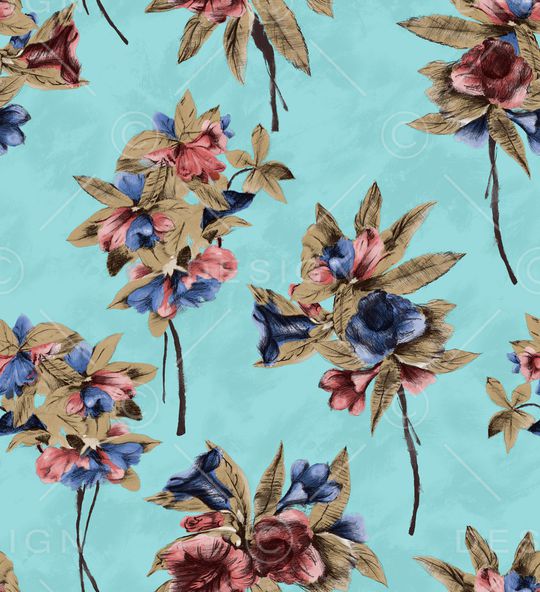 花卉印花华亿平台图片