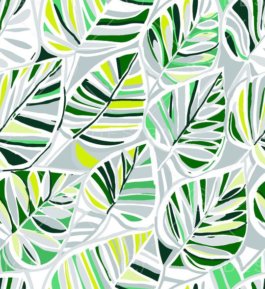 绿植树叶印花华亿平台图片