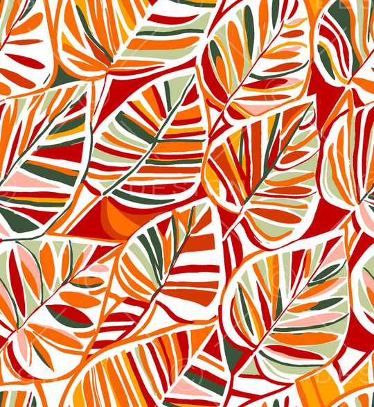 绿植树叶印花华亿平台图片