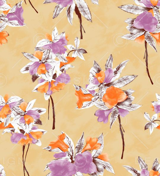 花卉印花华亿平台图片