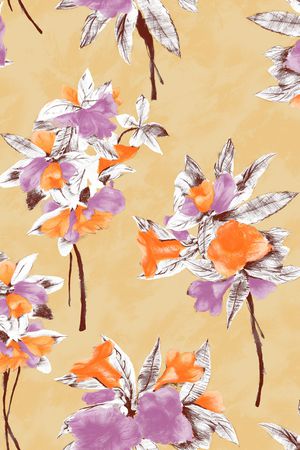 花卉印花华亿平台图片