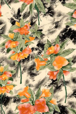 花卉印花华亿平台图片