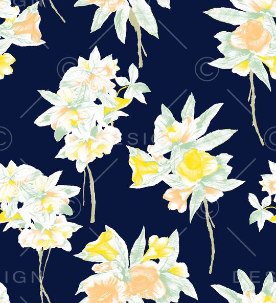 花卉印花华亿平台图片