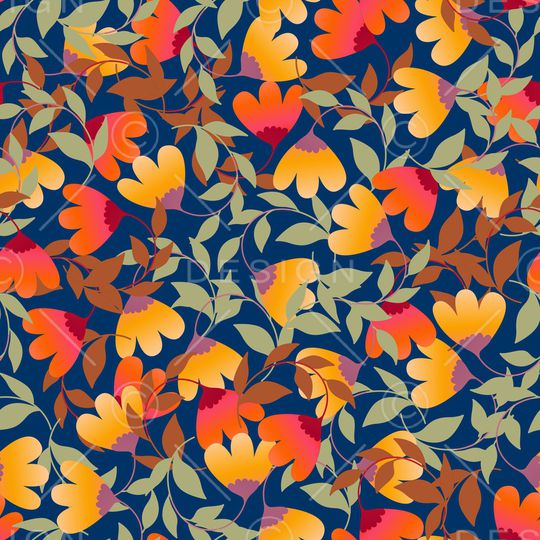 绿植树叶印花华亿平台图片