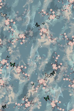 花卉印花华亿平台图片