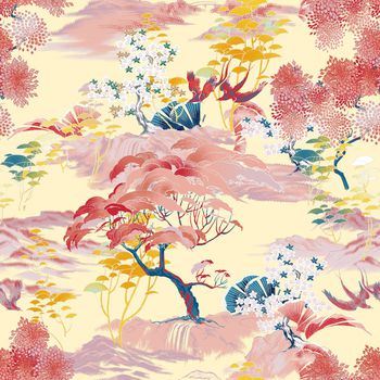 几何花卉印花华亿平台图片