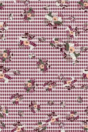 格子印花华亿平台图片