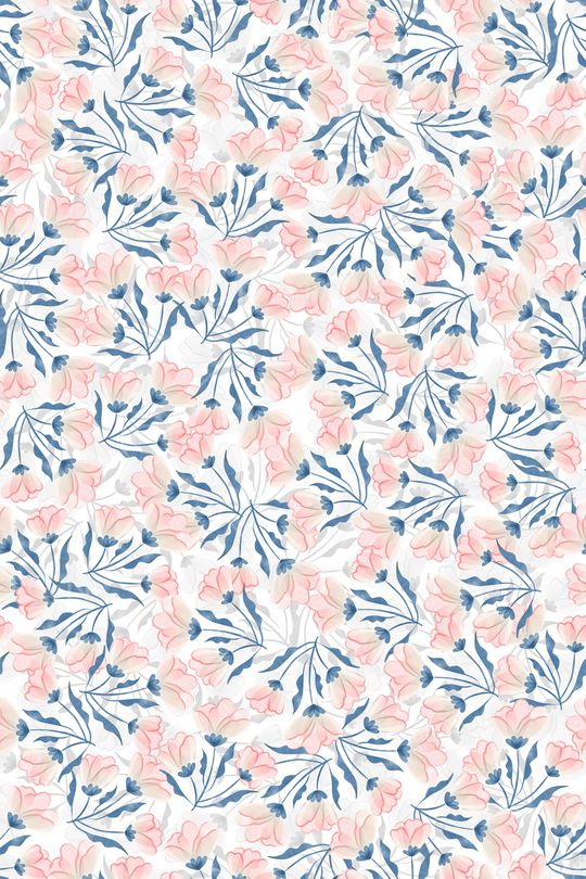 清爽底花卉印花华亿平台图片