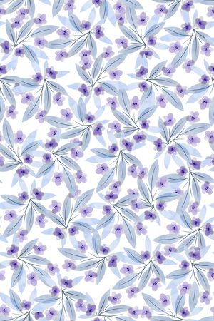 清爽底花卉印花华亿平台图片