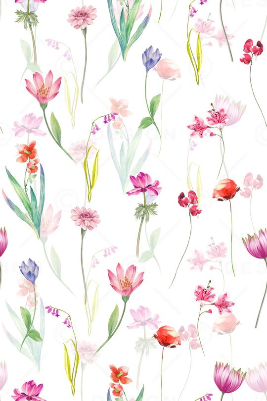 清爽底花卉印花华亿平台图片