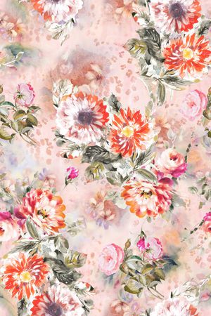 花卉印花华亿平台图片