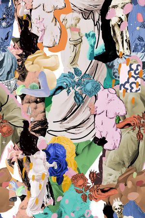 复古印花华亿平台图片