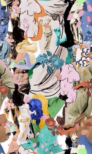 复古印花华亿平台图片