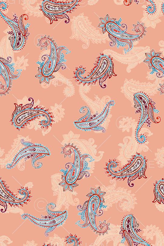 佩斯利印花华亿平台图片