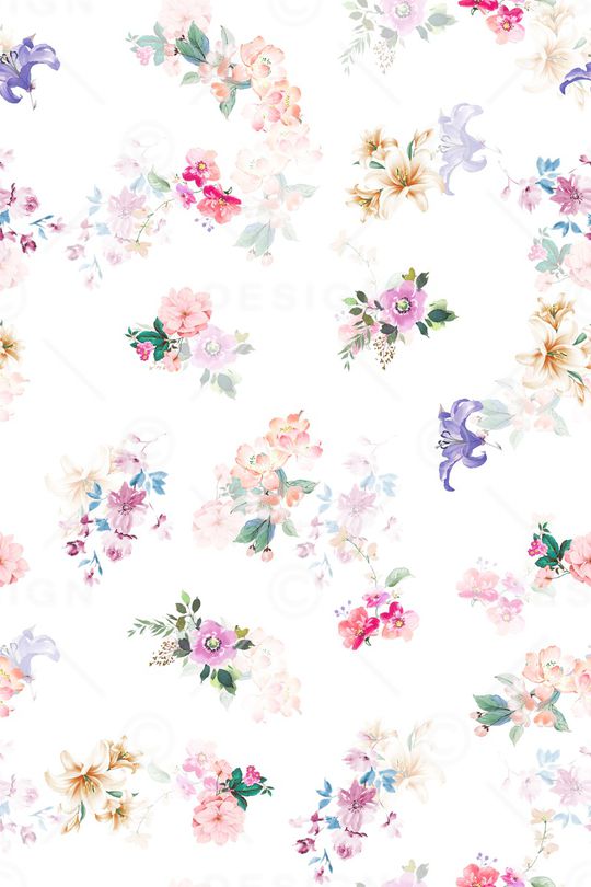 清爽底花卉印花华亿平台图片