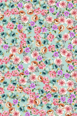 花卉印花华亿平台图片