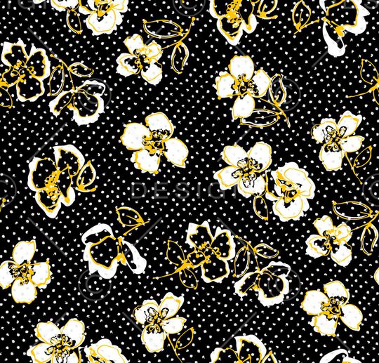 花卉印花华亿平台图片