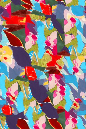 几何花卉印花华亿平台图片