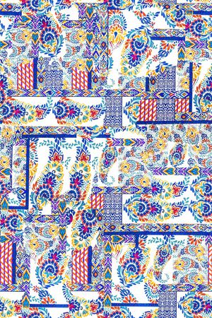 几何花卉印花华亿平台图片