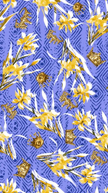 玉兰花印花华亿平台图片