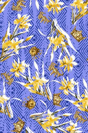 玉兰花印花华亿平台图片