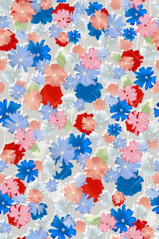 花卉印花华亿平台图片