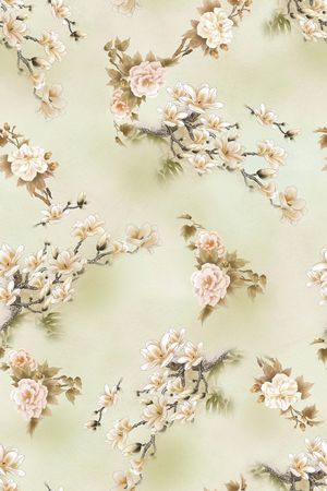 玉兰花印花华亿平台图片