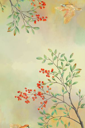 花鸟印花华亿平台图片